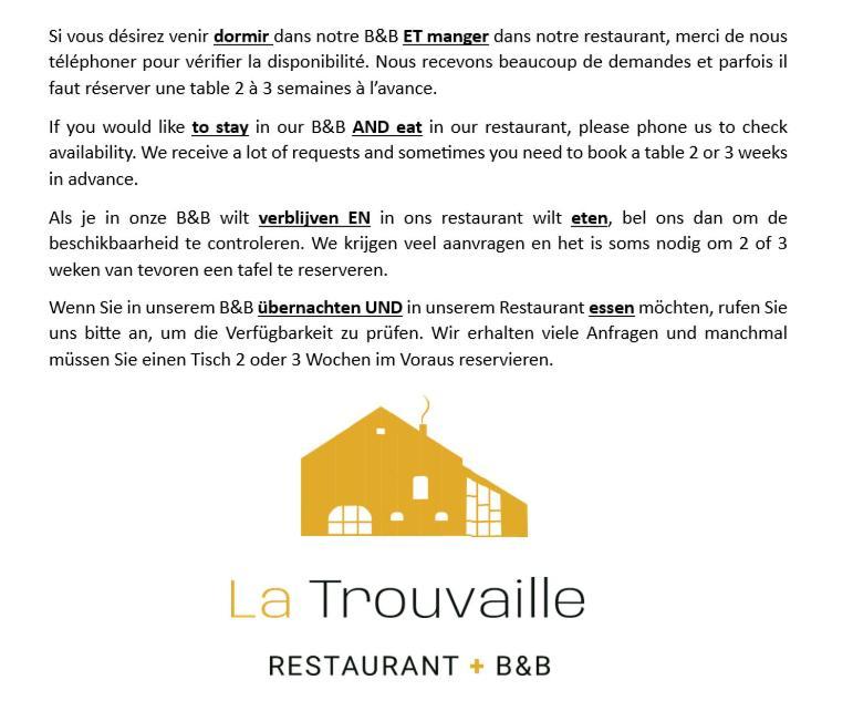 Bed and Breakfast La Trouvaille Waimes Exteriér fotografie